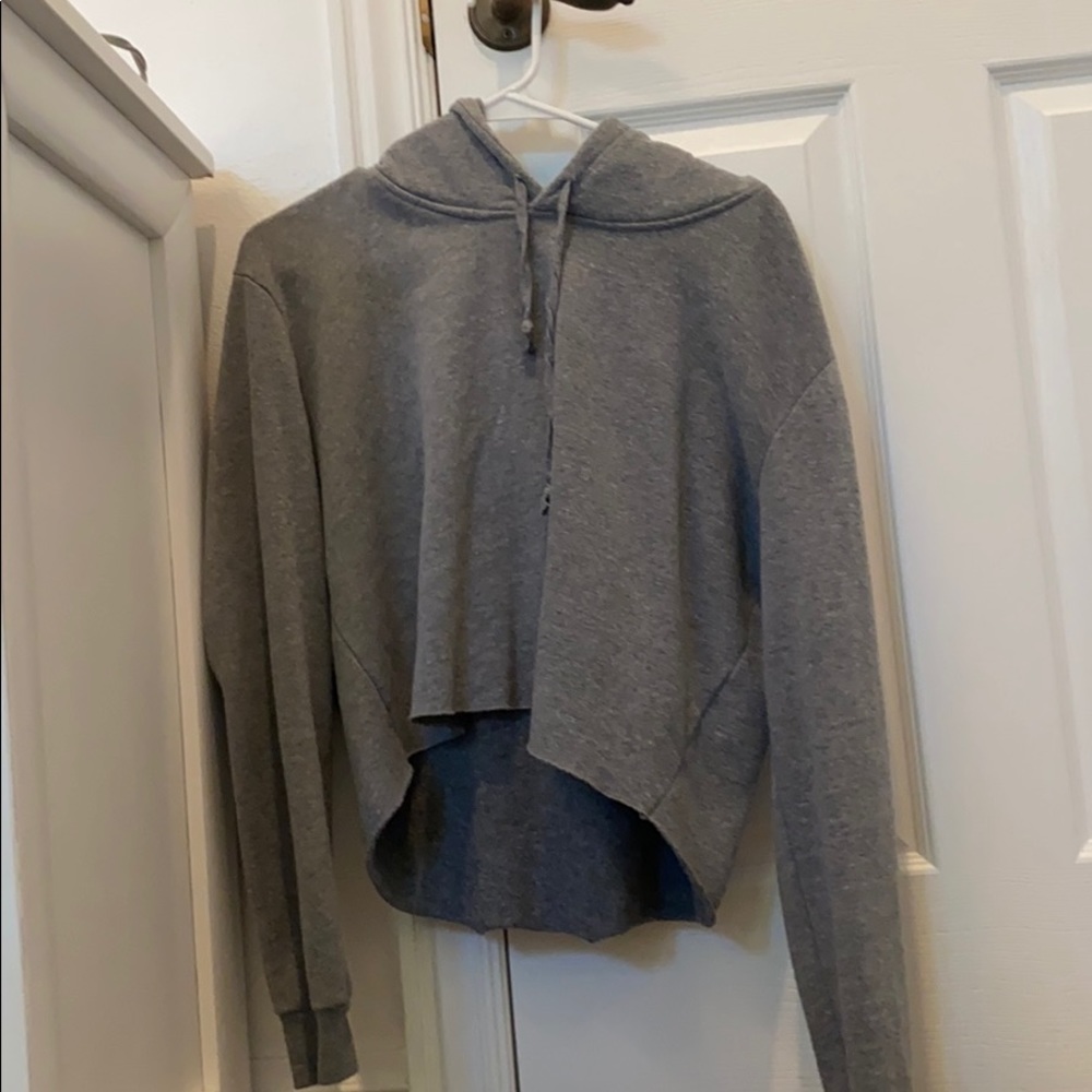 Cropped grey hoodie